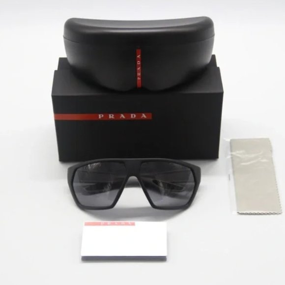 Prada Men's 57mm Authentic Grey Sunglasses w/ Full Box - Picture 2 of 7